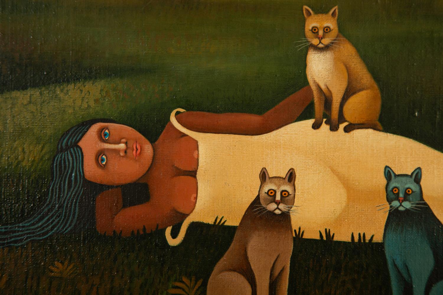 Untitled (Woman with Three Cats)
