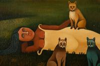 Untitled (Woman with Three Cats)