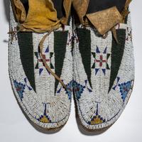 Cheyenne Beaded Hide Moccasins