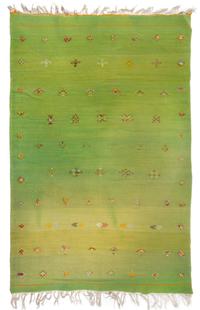 A Moroccan Flatweave Rug 6 feet 8 inches x 4 feet 10 inches. — 20TH CENTURY