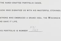 The Wisconsin Sesquicentennial Portfolio (complete portfolio of 17 works by 15 artists with portfolio case), 2001