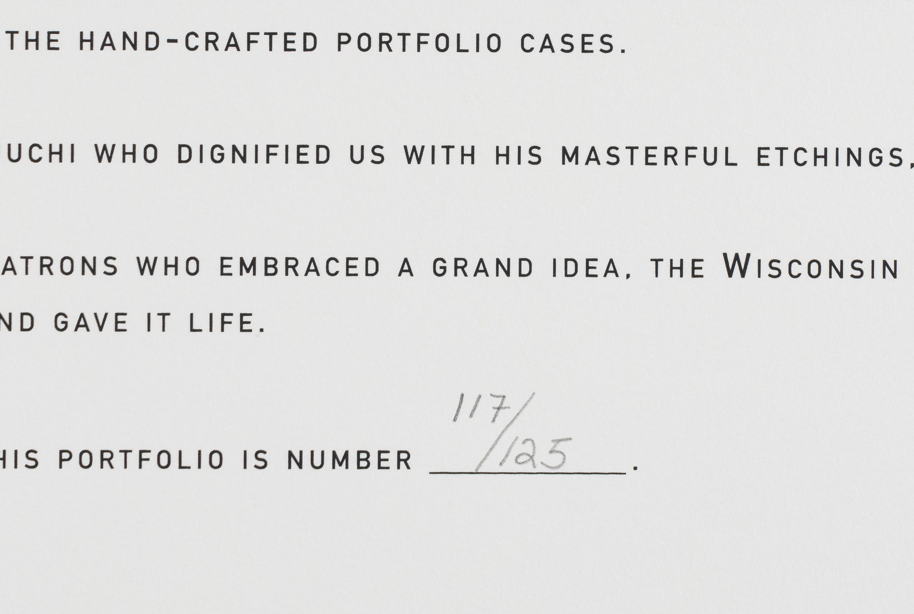 The Wisconsin Sesquicentennial Portfolio (complete portfolio of 17 works by 15 artists with portfolio case), 2001