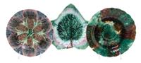 A Group of Majolica Articles, Diameter of first plate 8 inches.