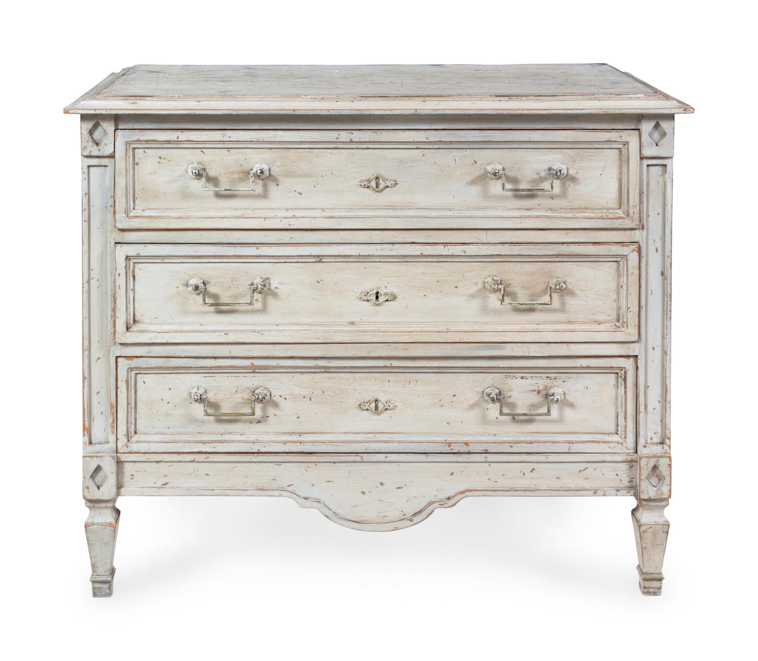 A Louis XVI Style Painted Chest of Drawers