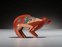 Pottery Bear, with Tuquoise and Heishi