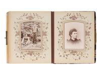 [EARLY PHOTOGRAPHY]. Four albums containing CDVs, tintypes, and cabinet cards of varying subjects.