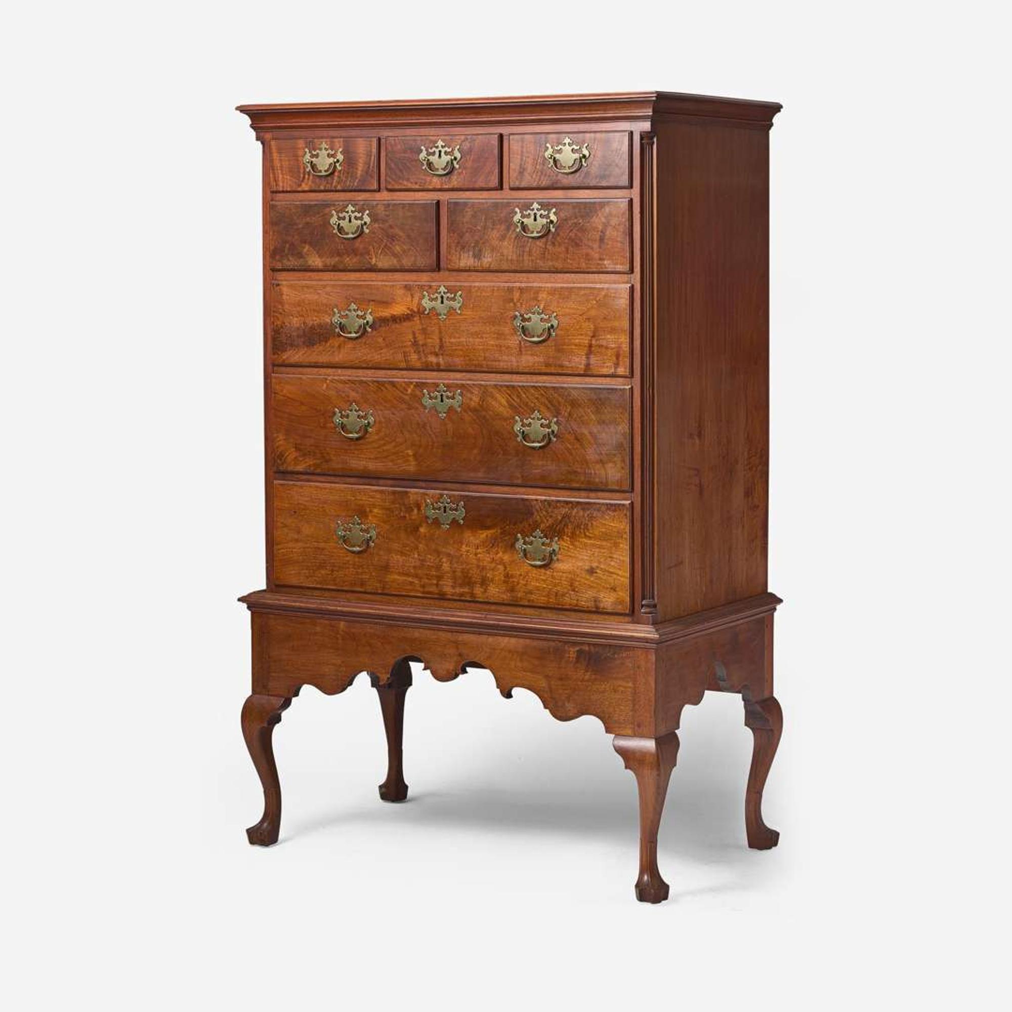 A Queen Anne walnut chest-on-frame Delaware Valley, late 18th century
