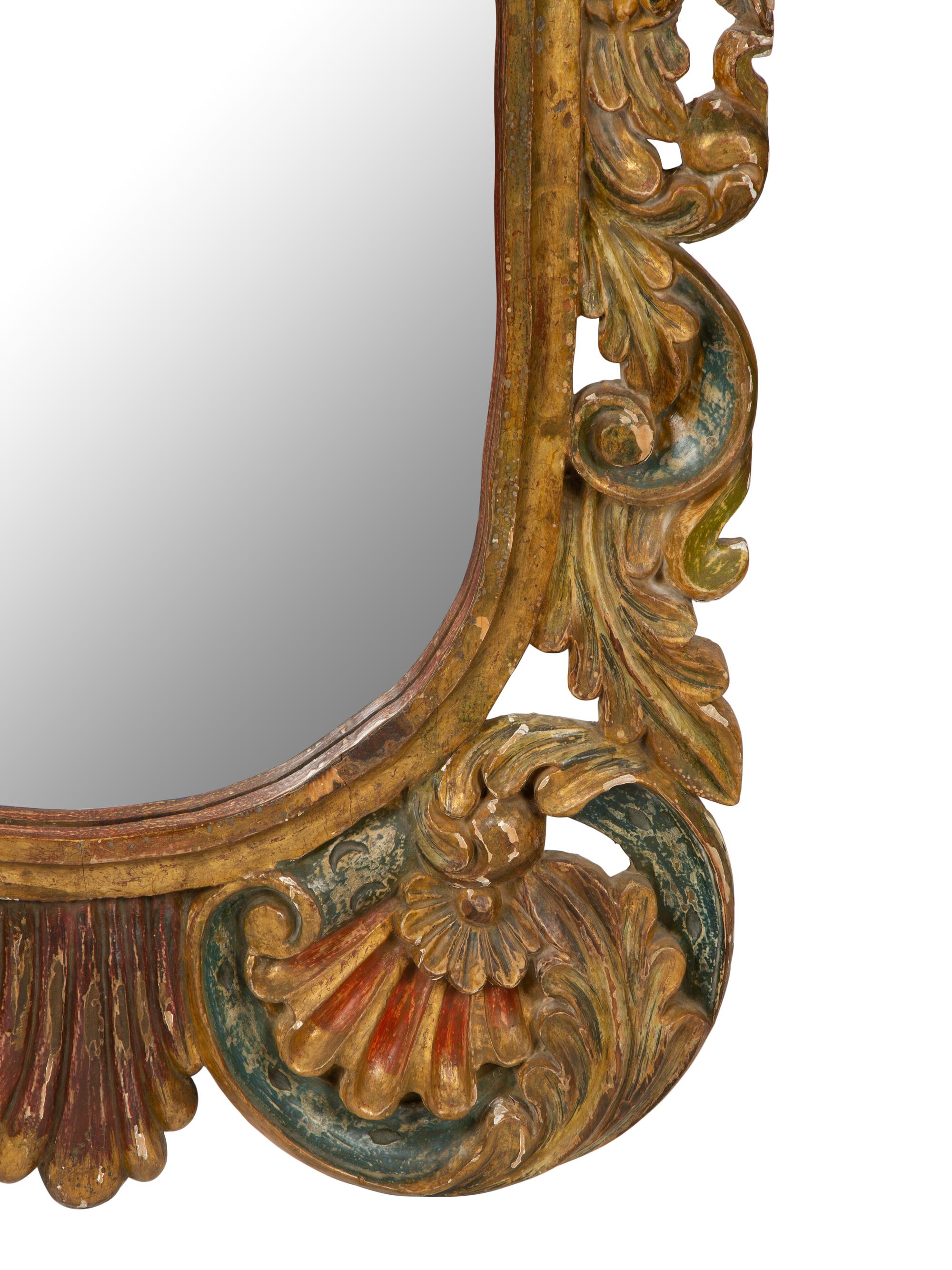 An Italian Baroque Style Painted Mirror — 19TH CENTURY