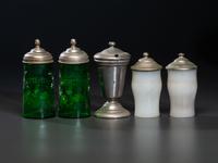 Five Barbershop Antiseptic and Sterilizing Jars