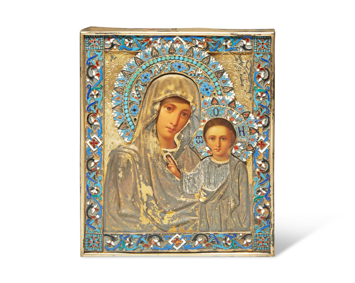A collection of fifteen Russian, German, and Norwegian shaded enamel and plique-à-jour and silver / silver gilt items, various makers, late 19th / early 20th century