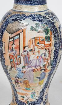 Two Similar Chinese Famille Rose Porcelain Vases Mounted as Lamps