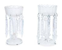 Two Pairs of Cut Glass Girandoles — 19TH CENTURY