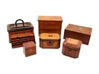 Six English Boxes and Tea Caddies