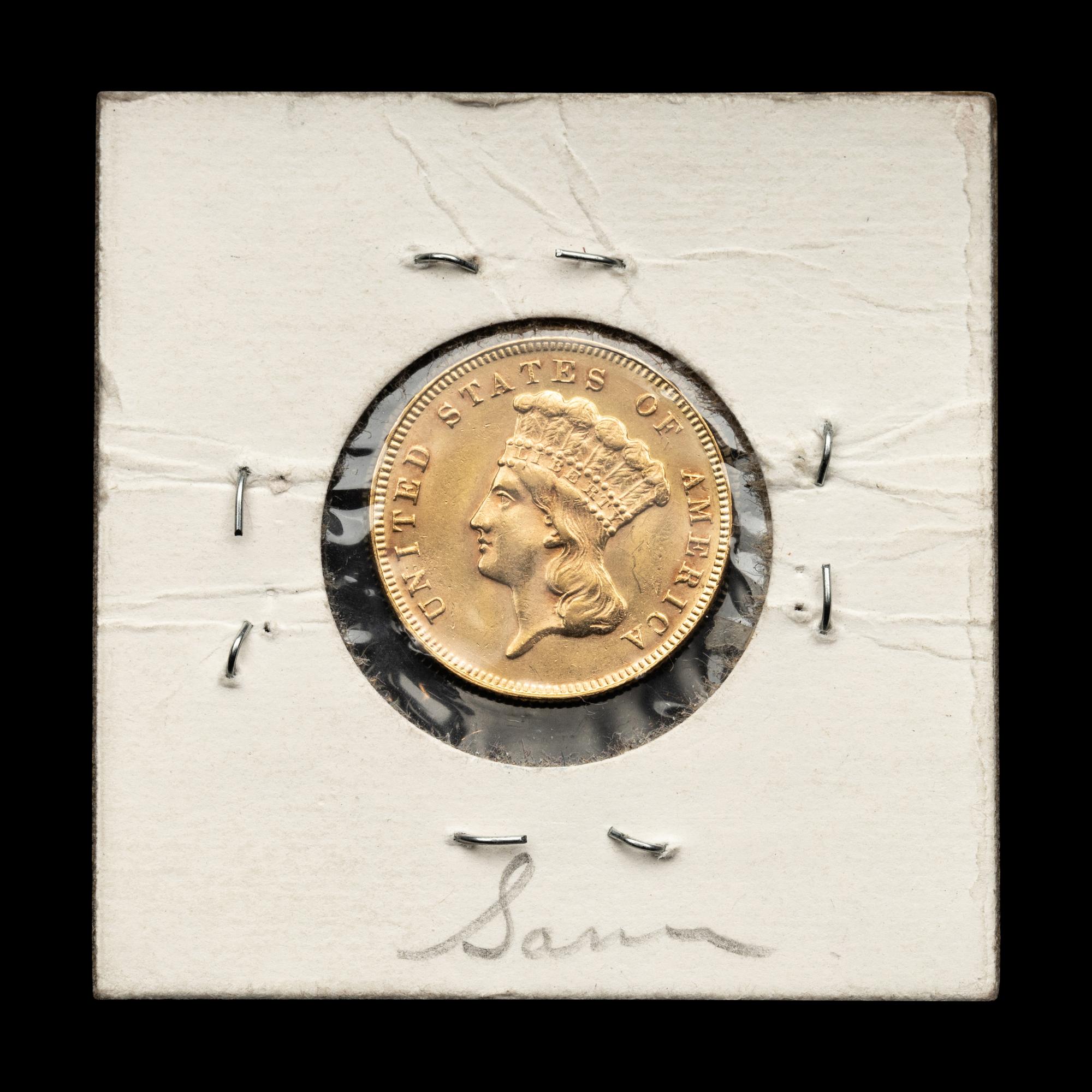 An 1878 Indian Princess $3 Gold Coin