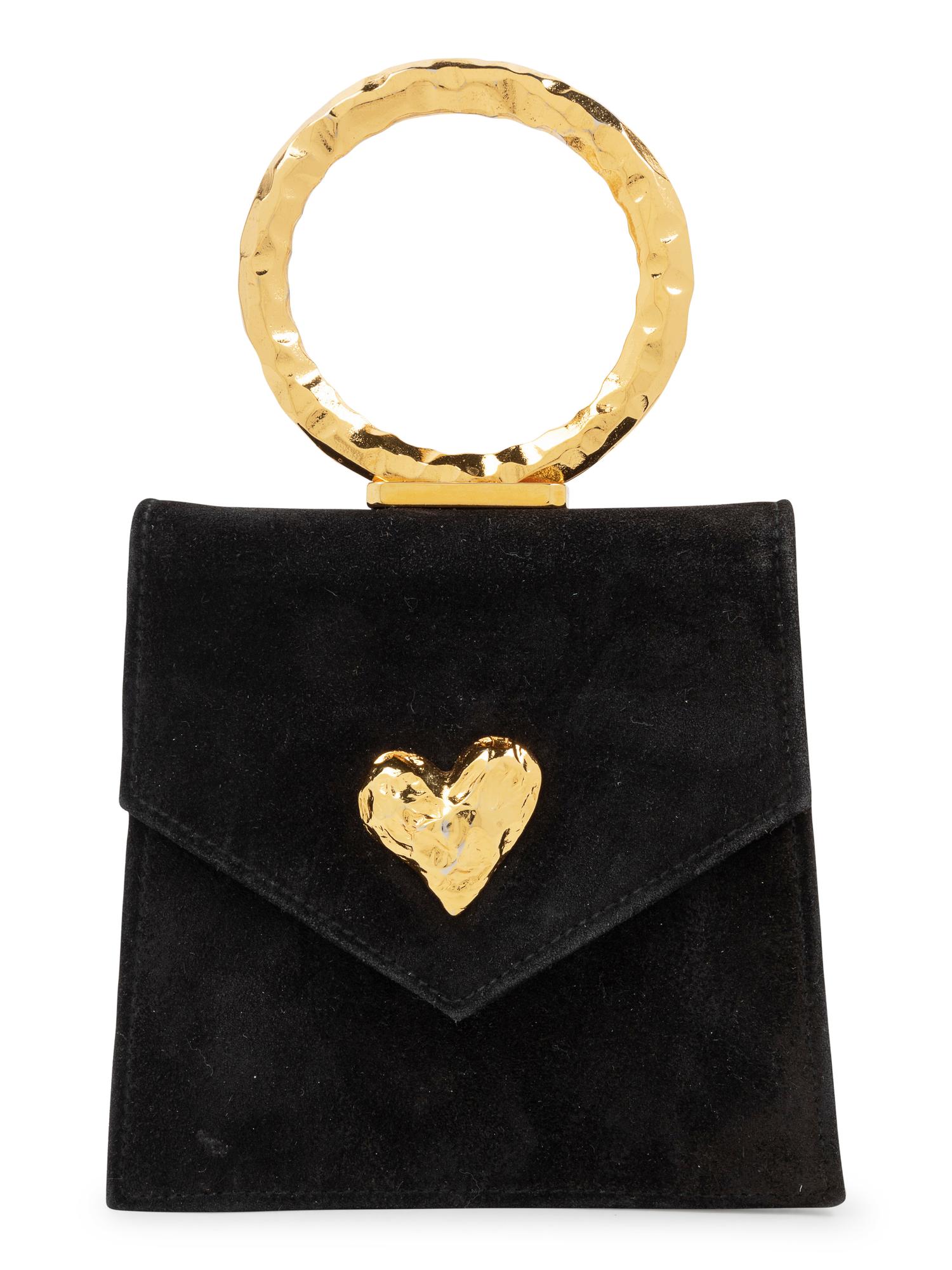 A Edouard Rambaud Black Handbag with Goldtone Handle