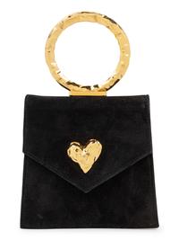A Edouard Rambaud Black Handbag with Goldtone Handle