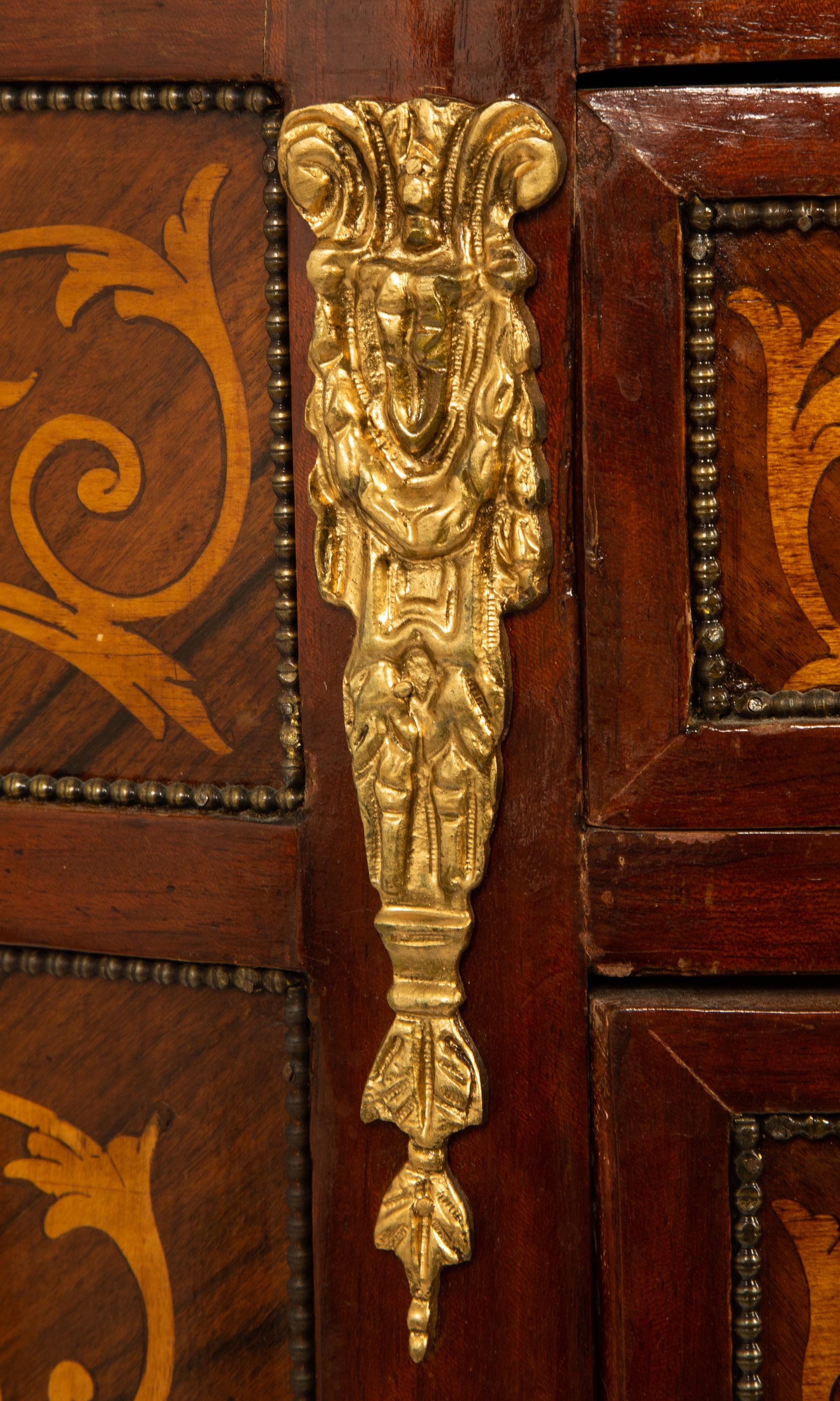 A Louis XVI Style Gilt Metal Mounted Marquetry Semainier — 20TH CENTURY