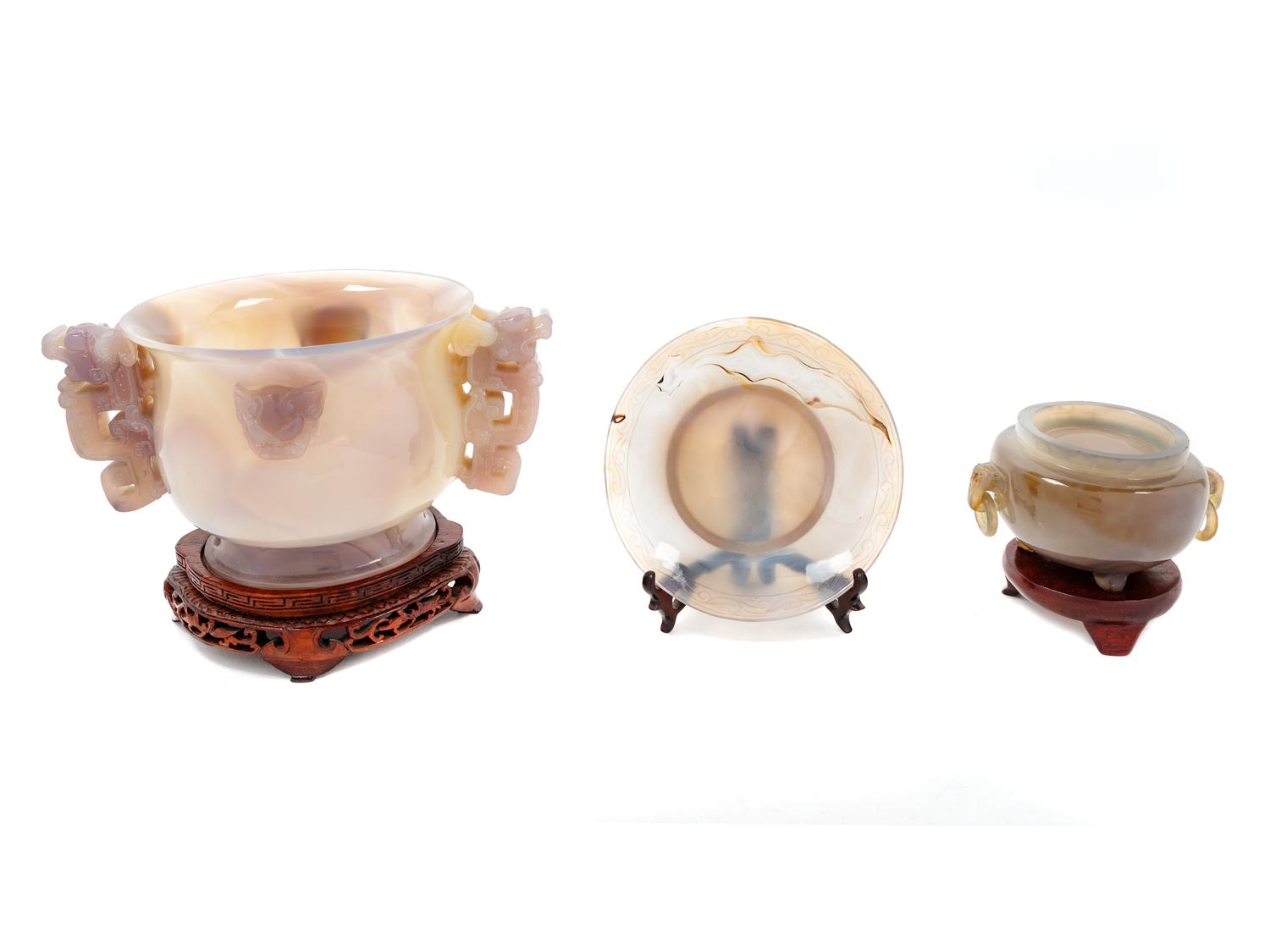 Three Chinese Carved Agate Articles