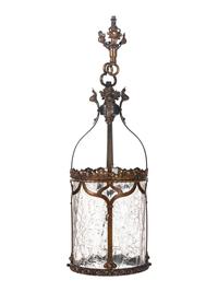 A Set of Four Gothic Style Brass Hall Lanterns