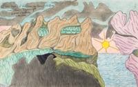 Joseph Yoakum, (American, 1886-1972), The Valley of the Moon in Rocky mtn Range near Casper Wyoming, 1966