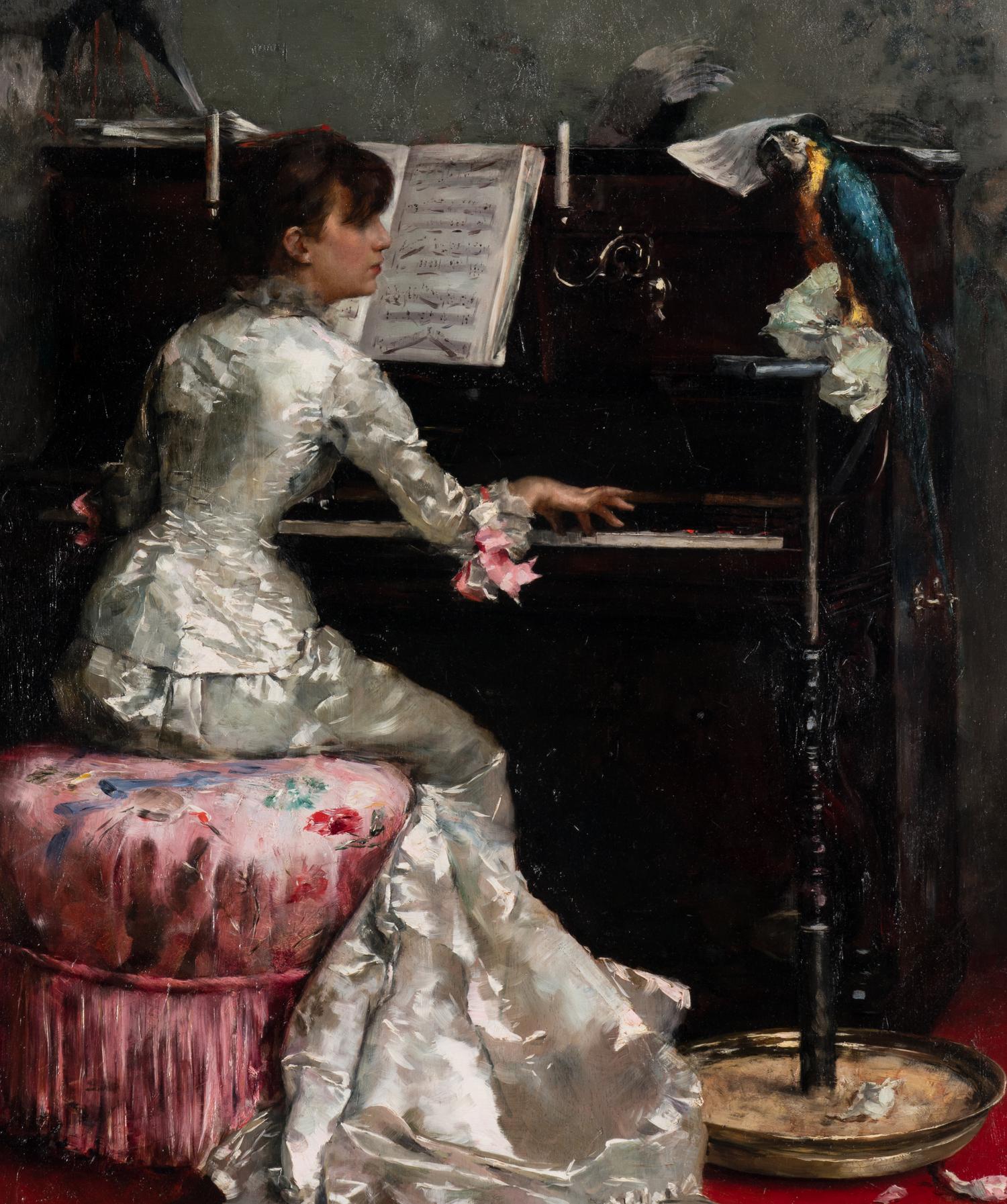 Young Woman at Piano , 1878