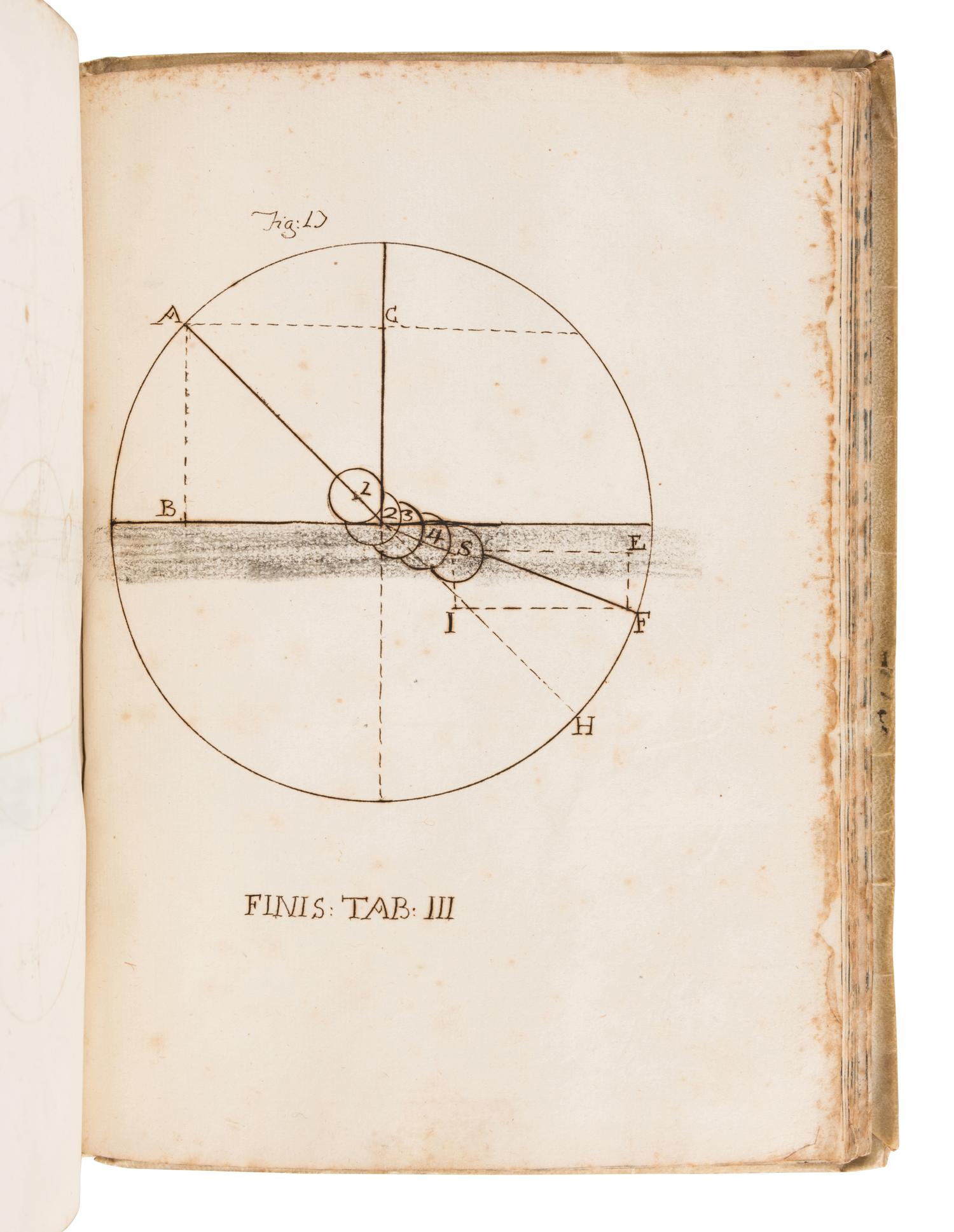 [MANUSCRIPT - PHYSICS]. "Physicae Institutioues." Italy, 1740.
