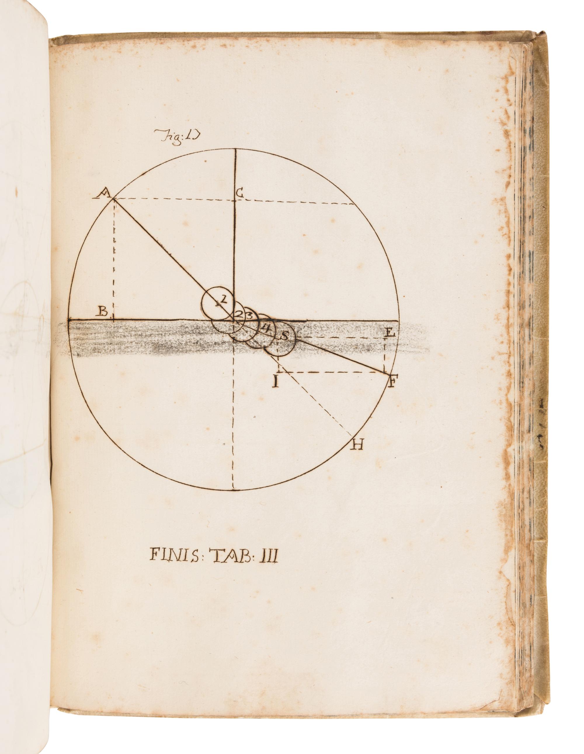 [MANUSCRIPT - PHYSICS]. "Physicae Institutioues." Italy, 1740.