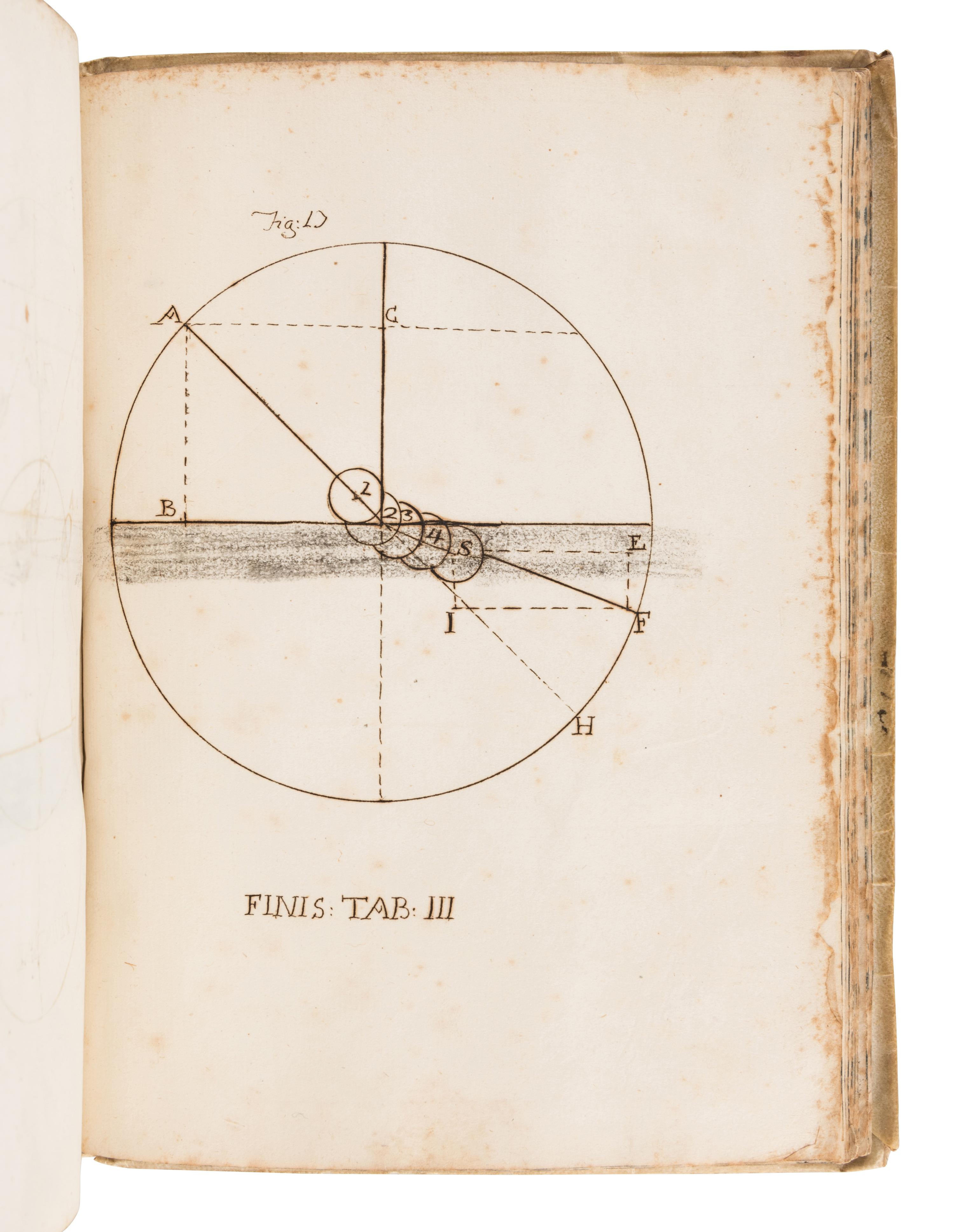 [MANUSCRIPT - PHYSICS]. "Physicae Institutioues." Italy, 1740.