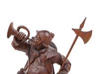 A Black Forest Carved Night Watchman Figure