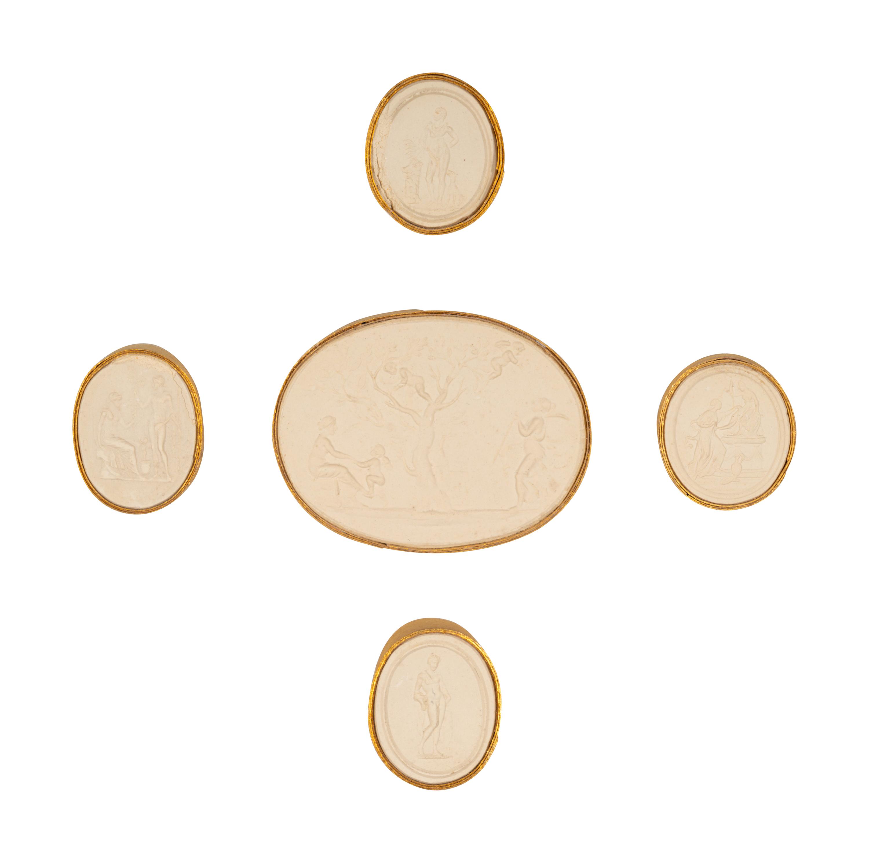 Sixteen Framed Groups of Grand Tour Plaster Intaglios