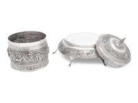 A Southeast Asian Silver Covered Jar on Stand