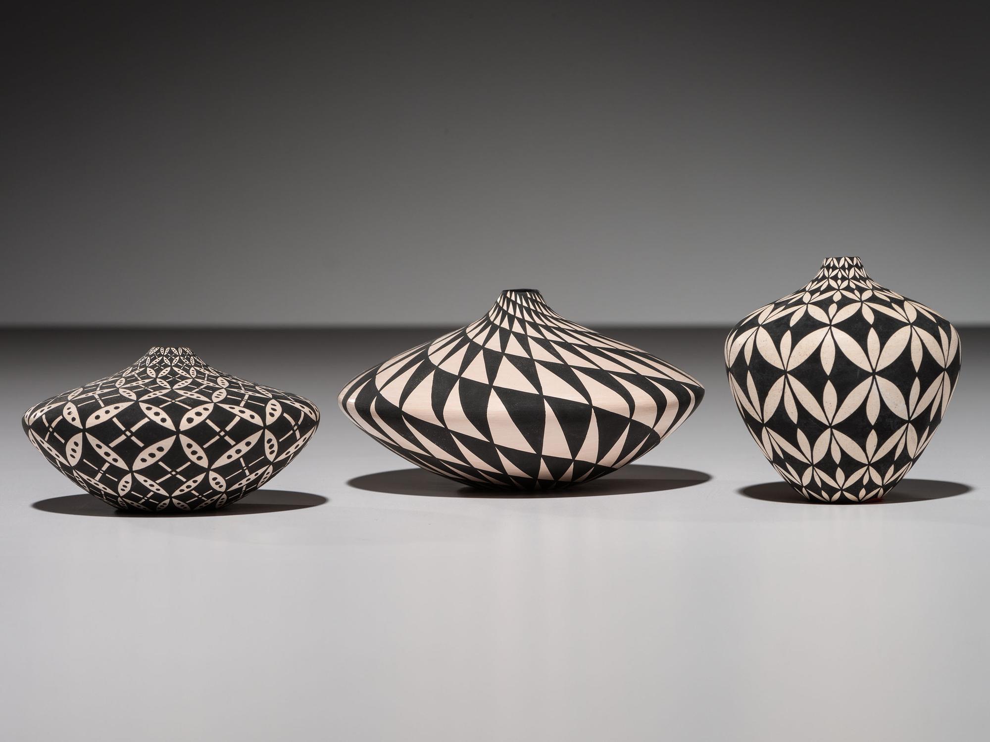 Fine Line Pottery Seed Jars