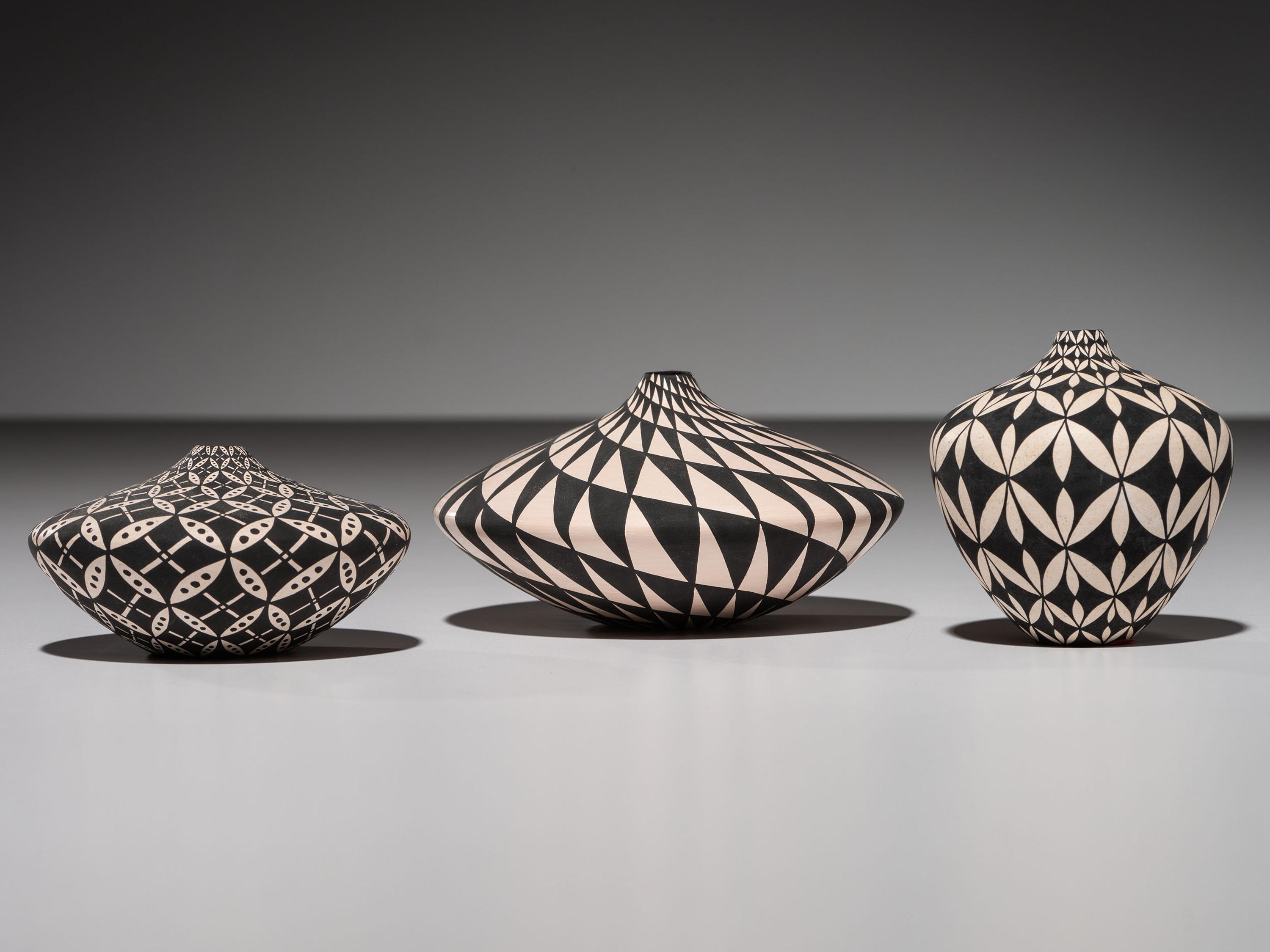 Fine Line Pottery Seed Jars