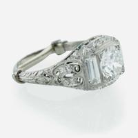 A Platinum and Diamond Ring