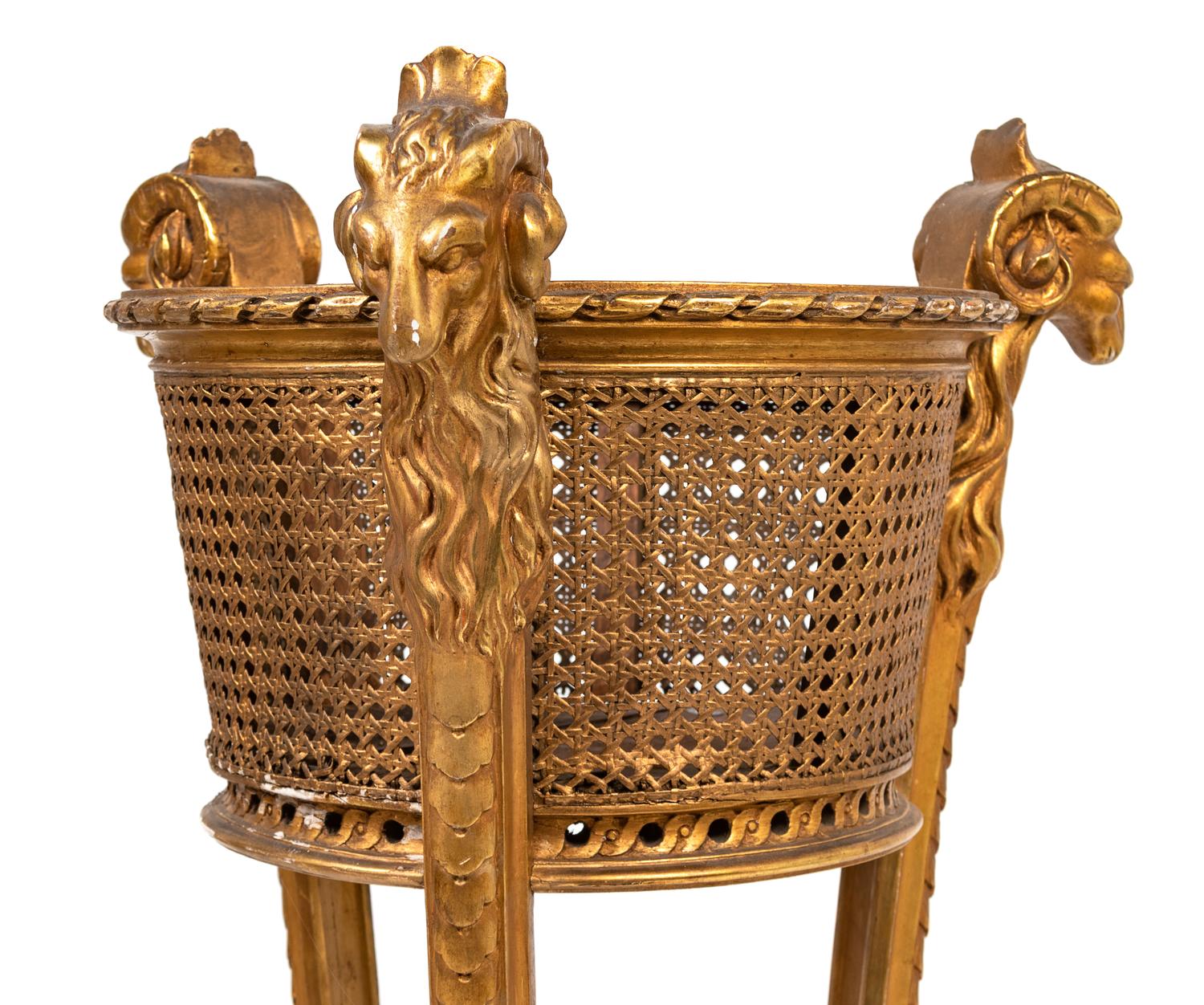 A Neoclassical Style Giltwood Plant Stand