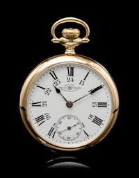 A 14 Karat Yellow Gold Official Standard Railroad Open Face Pocket Watch, Ball Watch Co., Circa 1901