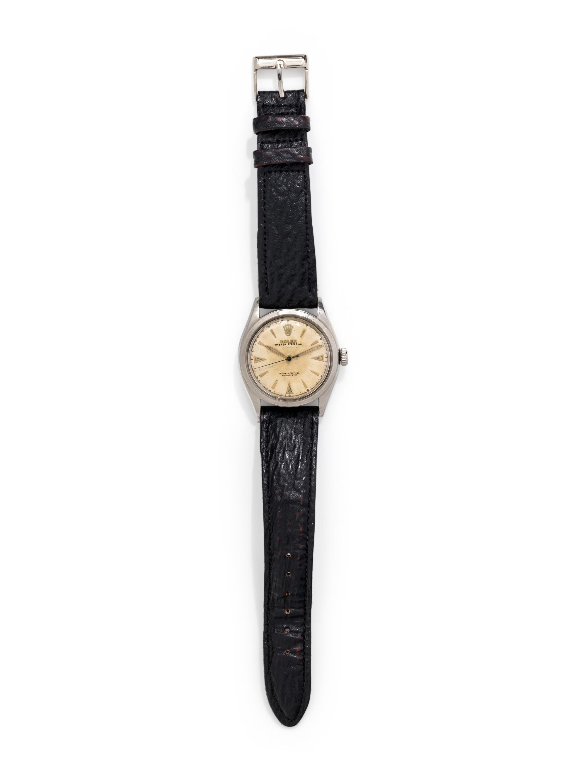 ROLEX, STAINLESS STEEL REF. 6084 'OYSTER PERPETUAL' WRISTWATCH, CIRCA 1952
