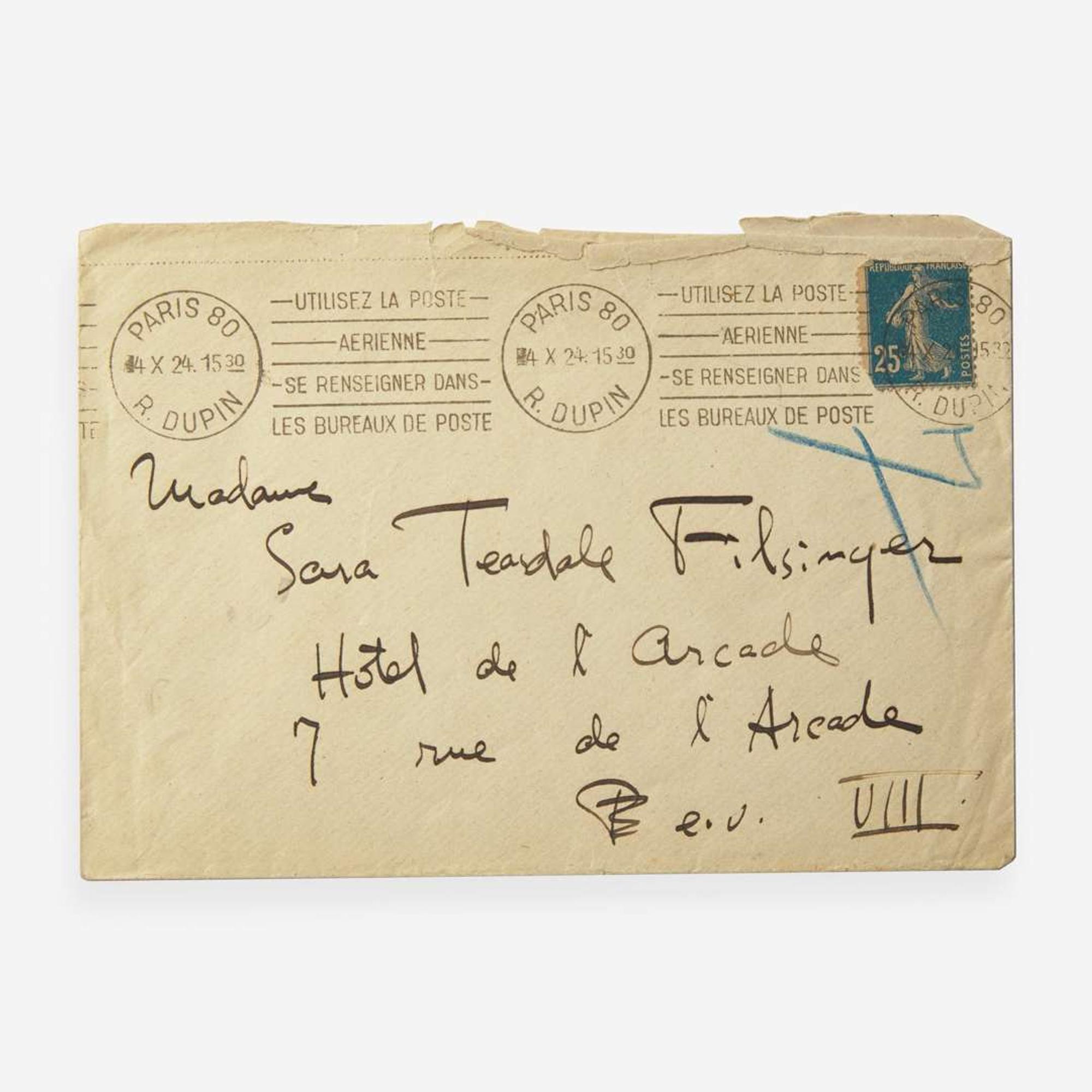[Literature] Pound, Ezra Autograph Letter, signed