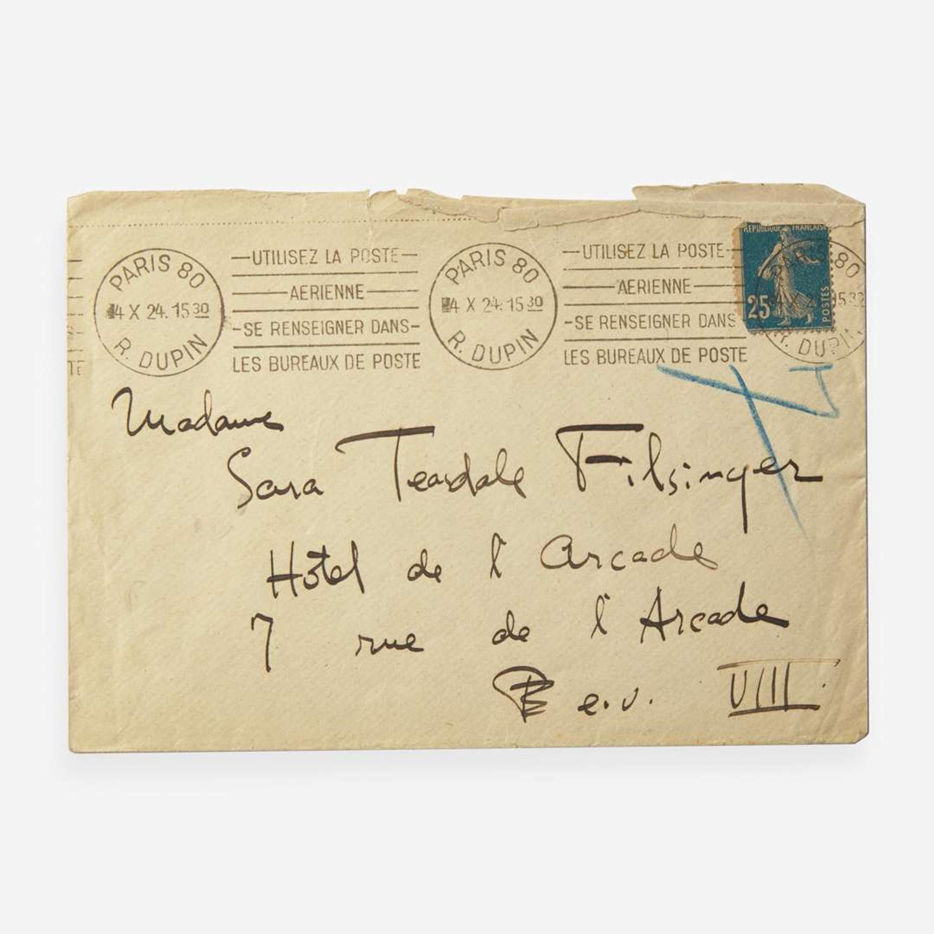 [Literature] Pound, Ezra Autograph Letter, signed