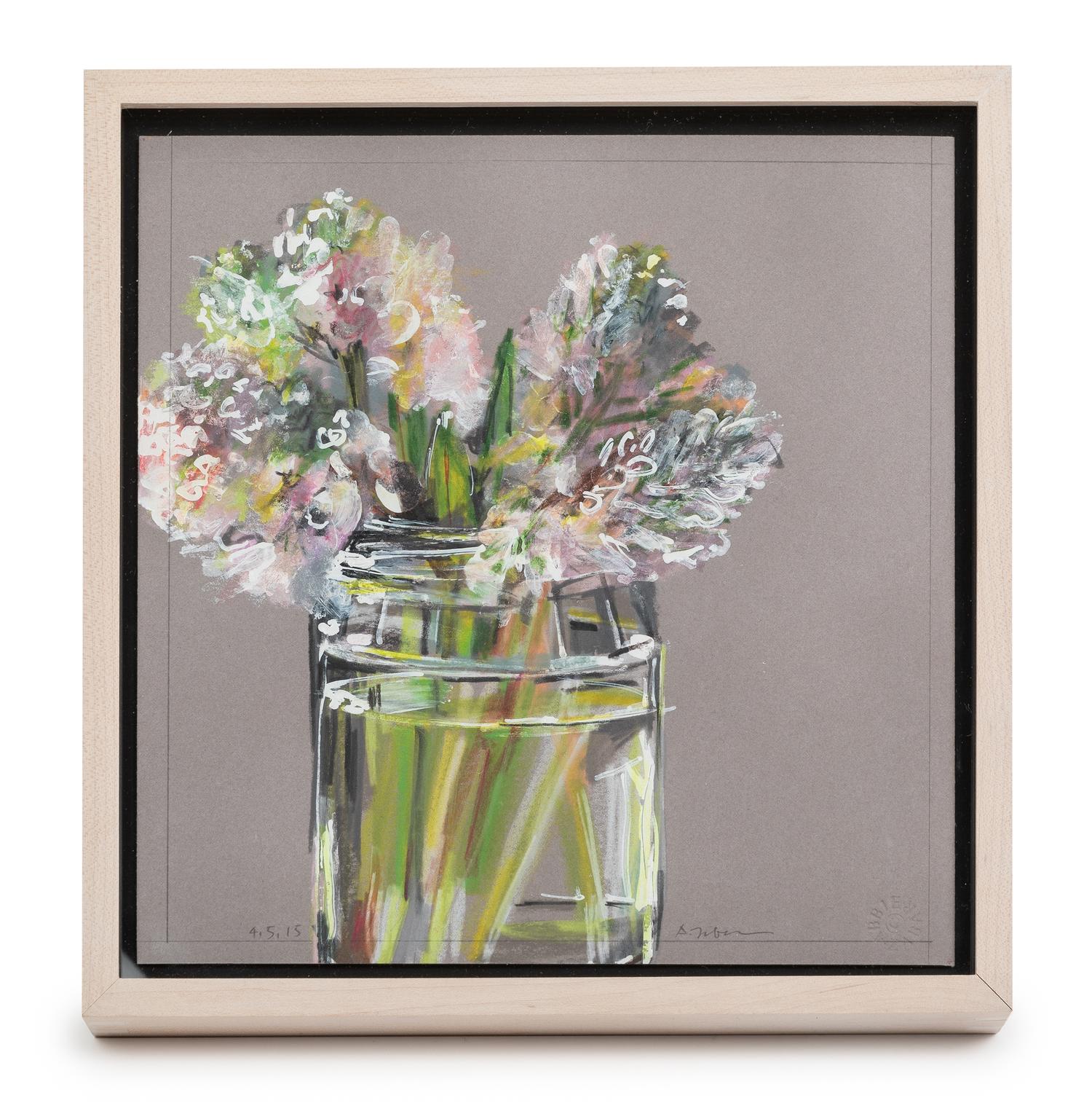 Abbie Zabar, (American, 20th century), Hyacinths in a Glass Jar, 2015