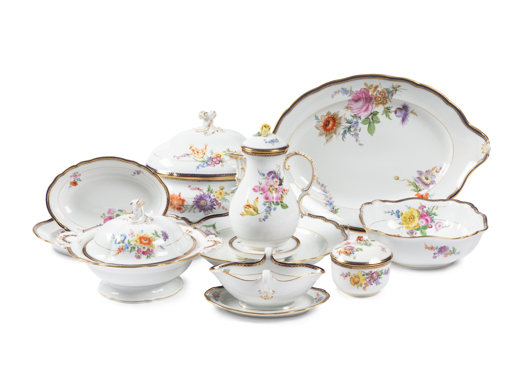 A Meissen Porcelain Dinner Service