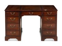 A George III Style Mahogany Pedestal Desk