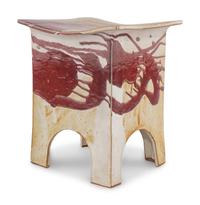 A Studio Ceramic Glazed Stool