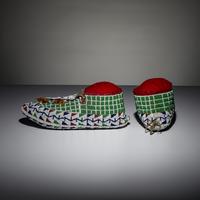 Sioux Fully Beaded Hide Moccasins