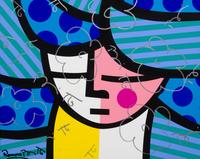 Romero Britto, (Brazilian, b. 1963), Blue Hair, 1996