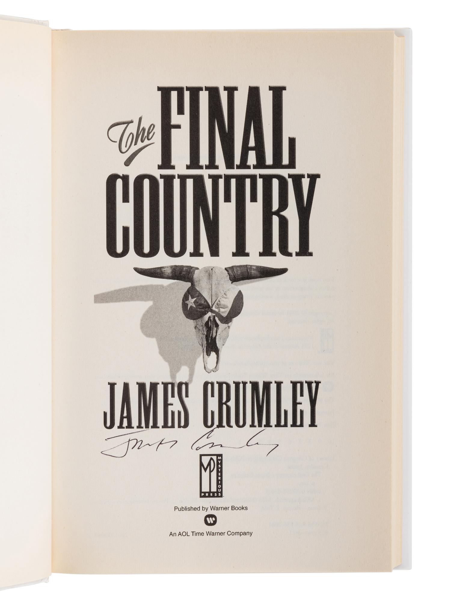 CRUMLEY, James (1939-2008). A group of 6 works by Crumley, ALL FIRST OR LIMITED EDITONS, ALL SIGNED OR INSCRIBED, comprising: