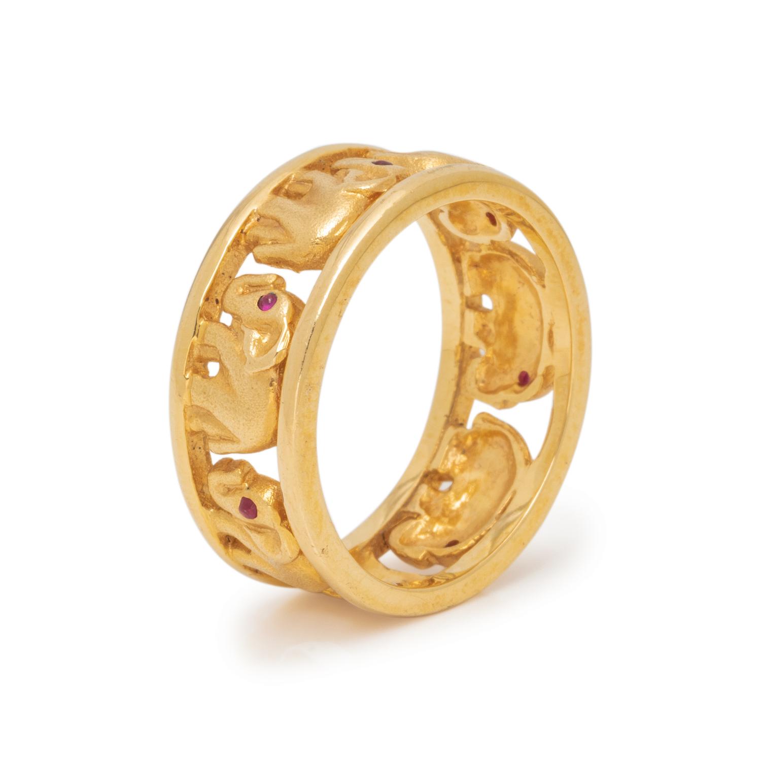 YELLOW GOLD ELEPHANT RING