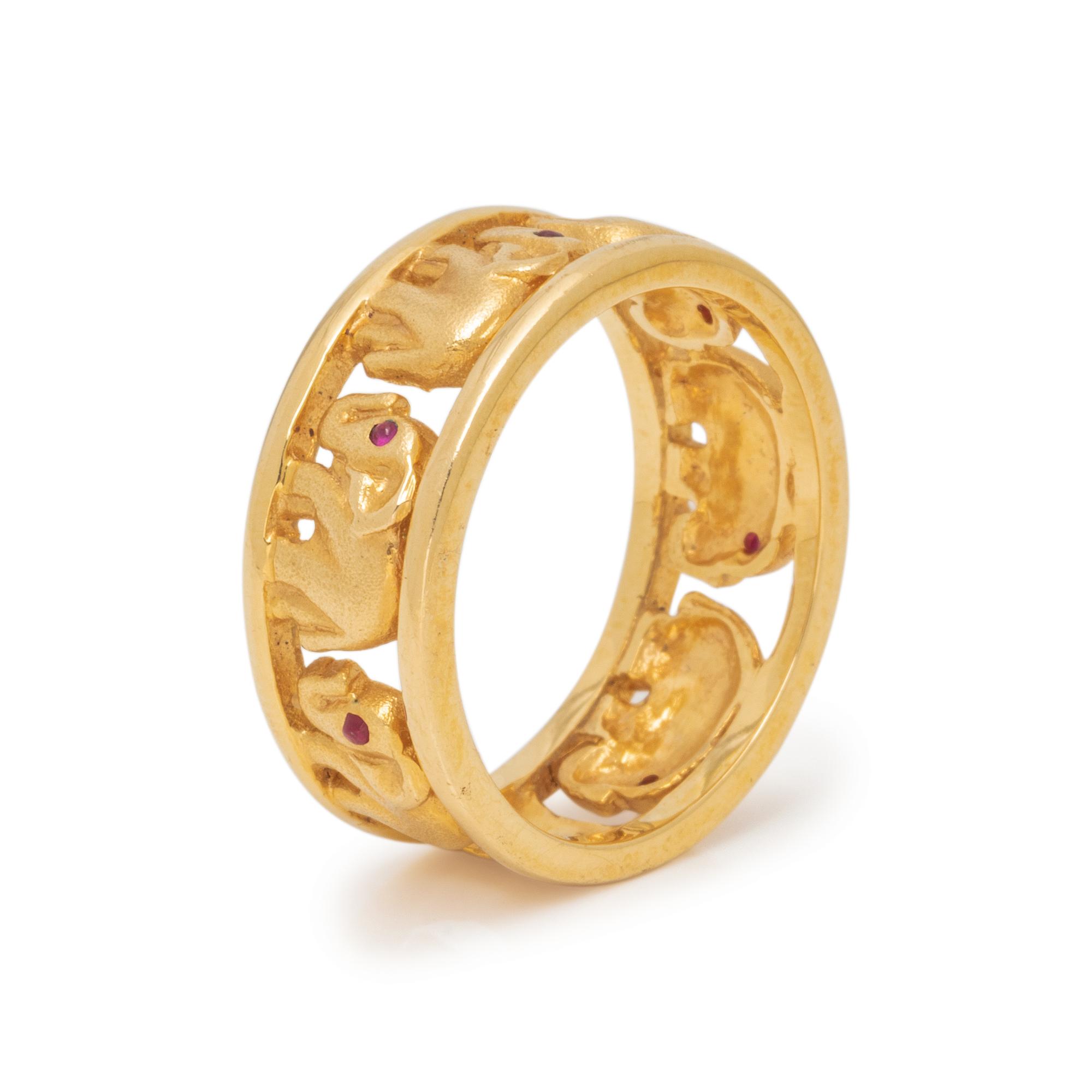 YELLOW GOLD ELEPHANT RING