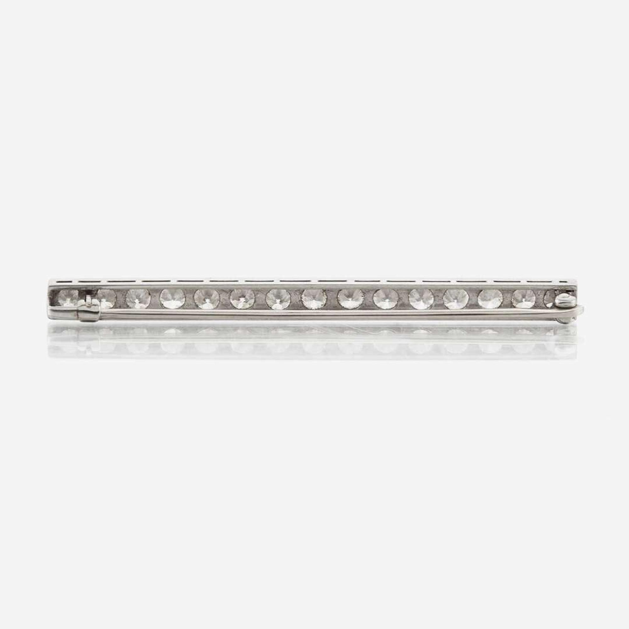 An antique diamond and platinum brooch