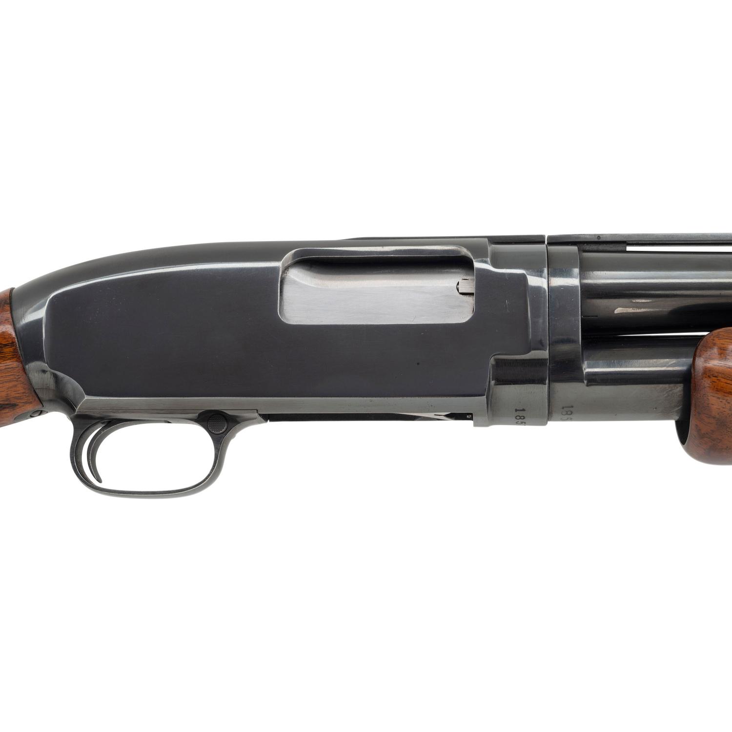 **Winchester Model 12 Shotgun with Factory Rib and Upgraded Wood